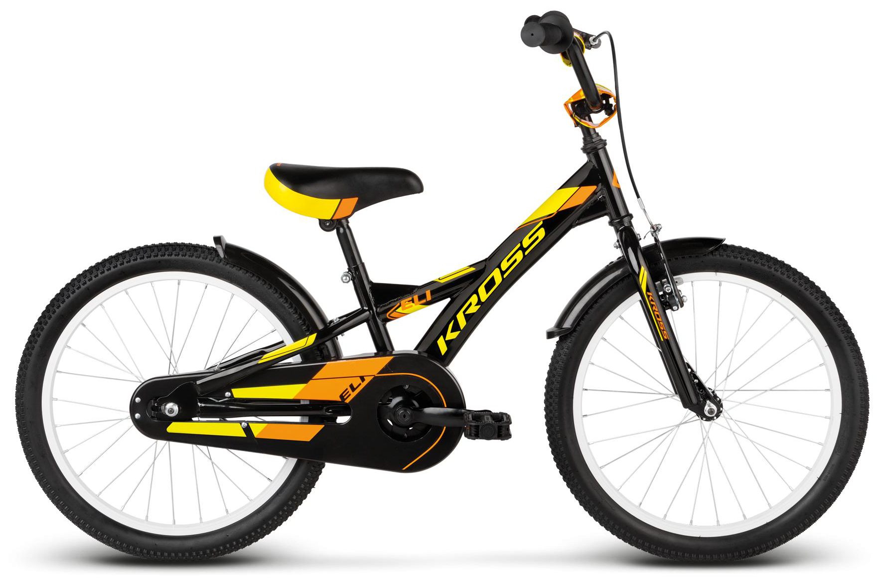 Kross Eli rower (20") czarny/żółty/pomarańczowy połysk ROWERY \ Kross