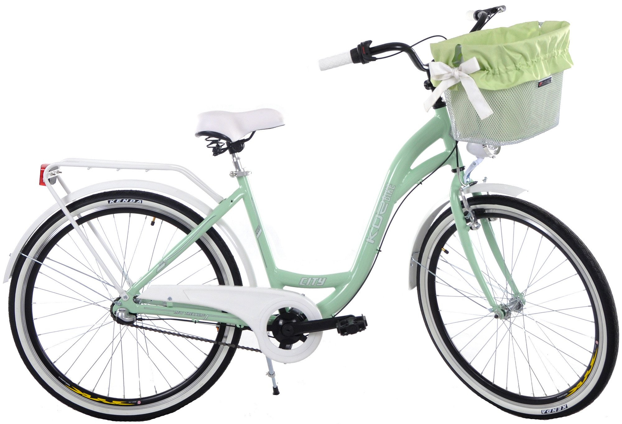 Rower miejski damski 26 Kozbike białoróżowy