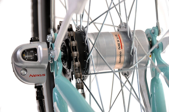 Rower miejski damski 26 Kozbike K24 3 biegi morsko-biały (2P2)