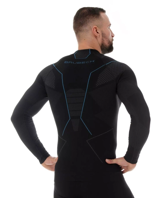 Bluza męska Brubeck Thermo czarny/niebieski XL