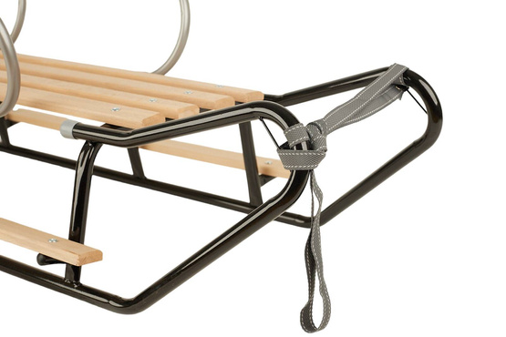 Sanki DUO-MAX z podwójnym oparciem czarne