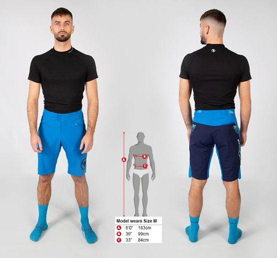 Spodenki krótkie Szorty Endura SingleTrack Lite - krój standard, Czarne XL