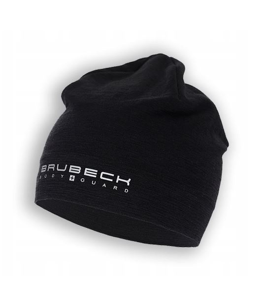 Czapka wełniana dwuwarstwowa unisex Brubeck Extreme Wool czarny S/M