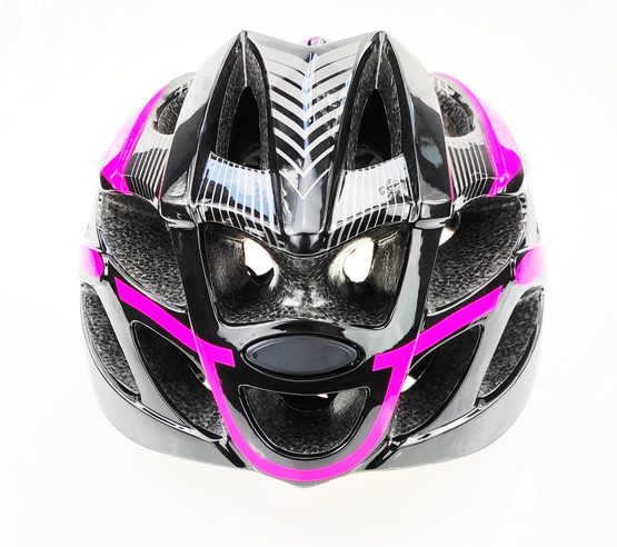 Kask rowerowy PNY-20 czarno/różowy mat L (58-62cm) AVO