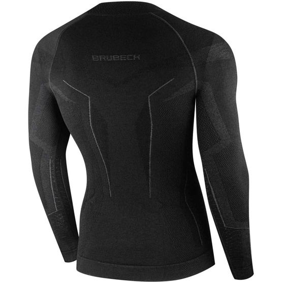 Bluza męska Brubeck Extreme Merino czarny M LS1666M