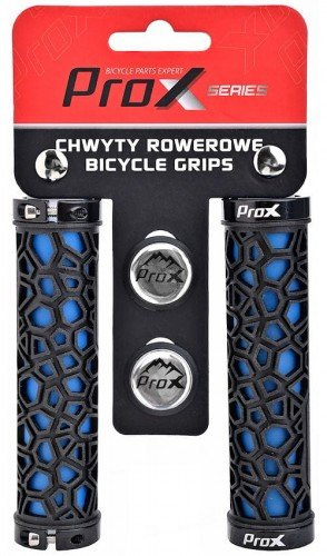 Chwyty ProX GP-53 niebiesko-czarne 130mm skręcane