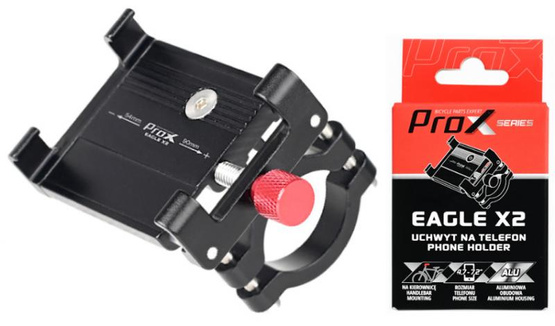 Uchwyt rowerowy Prox Eagle X2 aluminiowy do smartphona czarny