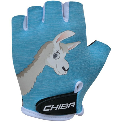 Rękawiczki rowerowe dziecięce CHIBA Cool Kids M niebieskie lama