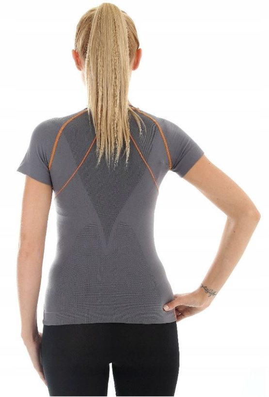 Koszulka damska Brubeck ATHLETIC jasny szary S SS10230