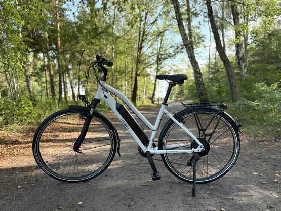 Rower Elektryczny 28" HAWK E-Trekking BAFANG Lady 46 cm Matt Morning Gray