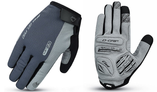 Rękawiczki rowerowe PROX długie Efficient, szare XL gel pro, AIR vent, touch