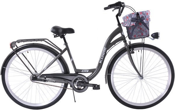 K3 Rower miejski Kozbike 28 3biegi grafitowy (przerzutka Sturmey Archer) (J11)