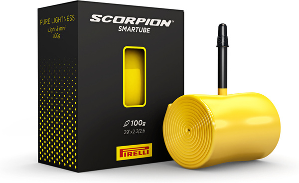 Dętka rowerowa 59/70-622 Pirelli Scorpion Smar Tube , presta 42mm, yelloww/black vale