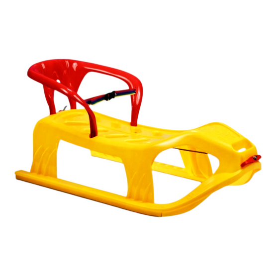 Sanki MARMAT Snow Star z oparciem żółte