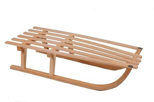 Sanki drewniane bez oparcia bukowe + sznurek gratis