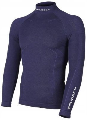Bluzka męska Brubeck Extreme Wool granatowy XL LS11920