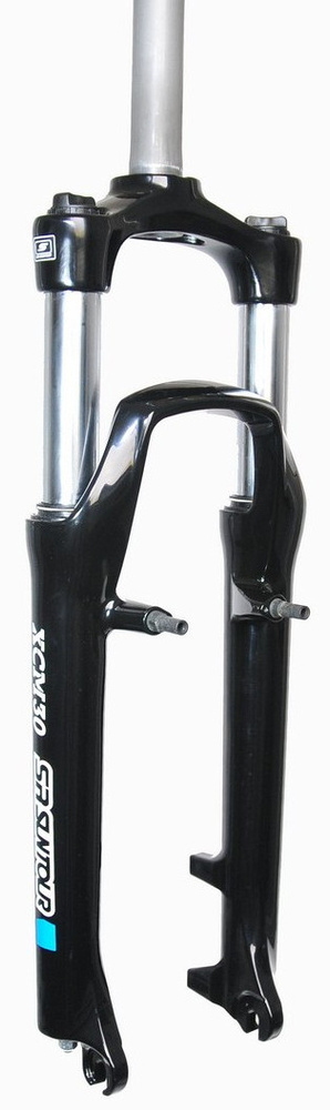 Amortyzator 28" SR Suntour XCM skok 100mm 1", 25cm Ahead, piwoty, sprężyna, czarny