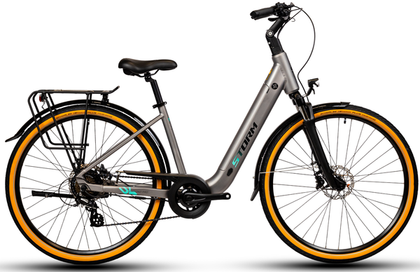 Rower elektryczny Storm E-DIAMOND PRO lady 28" 17" Srebrno turkusowy