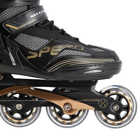 Łyżworolki Nils Extreme NA2150 czarno- złoty rozm. 45