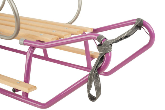 Sanki DUO-MAX z podwójnym oparciem fioletowe