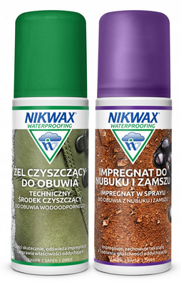 NIKWAX zestaw pielęgnacyjny do obuwia z nubuku i zamszu