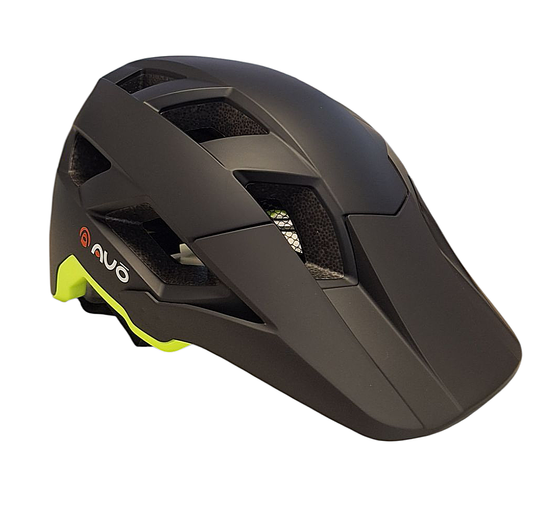 Kask rowerowy MOON KS30 rozm. L (58-61m) czarny mat + fluo zielony AVO