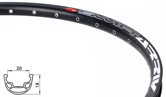 Obręcz 29" Swift Arriv J20S czarna 32 otw. oczkowana tarcza