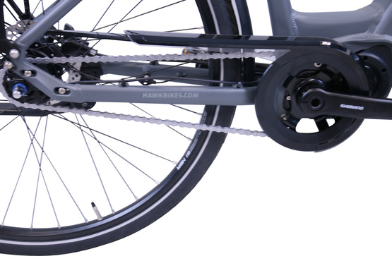 Rower Elektryczny 28" HAWK E-City Wave Integrated Shimano Steps Lady 44 cm Grey
