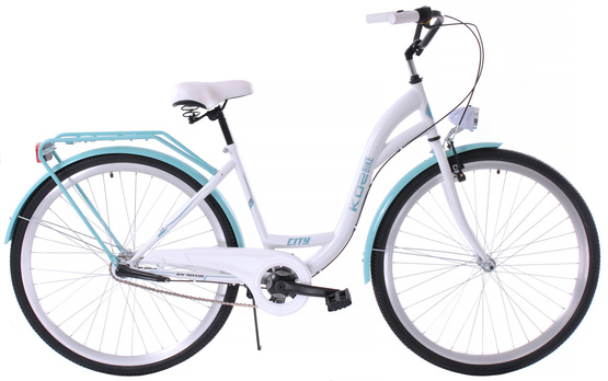 K21 Rower miejski Kozbike 28 3bieg biało-morski  (przerzutka Sturmey Archer) (J8)