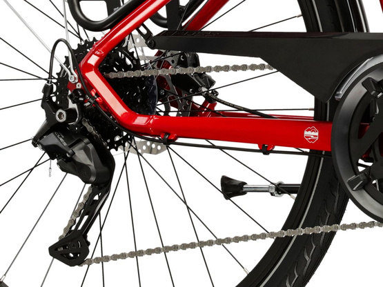 KROSS TRANS 5.0 D L(19") 28 rower CZERWONY SREBRNY POŁYSK