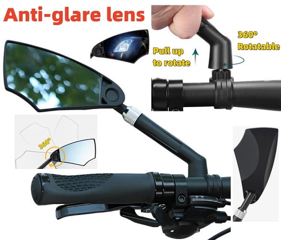 Lusterko rowerowe PROX vision mr-34 lewe, obracane