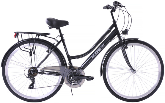 Rower trekkingowy damski 28 Kozbike NAIROBI (19") czarny (21 bieg) (K9)