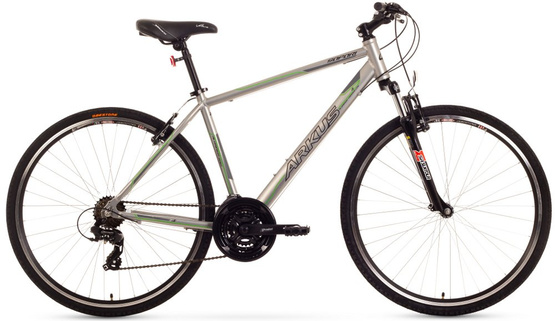 Rower crossowy męski Arkus ROMET Safari M chrom mat 19"