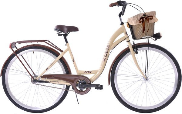 Damski rower miejski 28 Kozbike (K23) 3biegi kremowo-brązowy (przerzutka Sturmey Archer) (J7)
