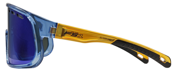 Okulary TRH-102-4 transparent blue/yellow black PC