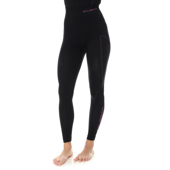 Spodnie damskie Thermo z długą nogawką Brubeck czarno/różowy XL LE11870A