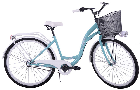 Rower miejski Kozbike 26" (K24-S3) morsko biały 3B (2P2)