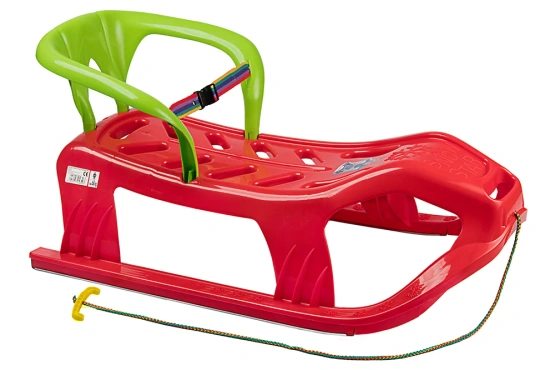Sanki MARMAT Snow Star z oparciem czerwone