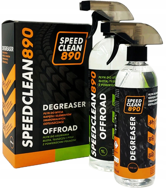 Płyn Degreaser 500 ml do mycia napędu i Offroad - płyn do usuwania błota 1L – zestaw