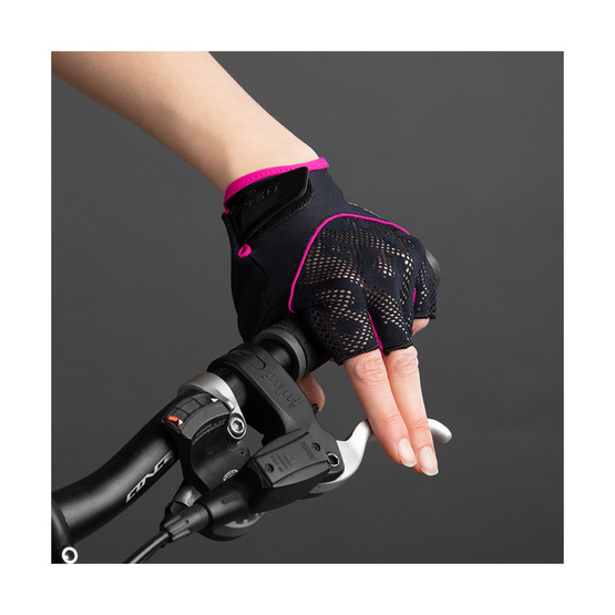 Rękawiczki rowerowe CHIBA LADY gel czarno różowe S