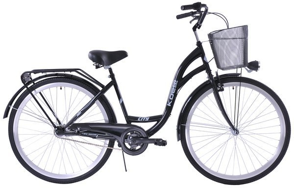 Rower miejski 28 damski Kozbike (K14) 3S czarny (czarne opony, przerzutka Sturmey Archer) (J7,J8)