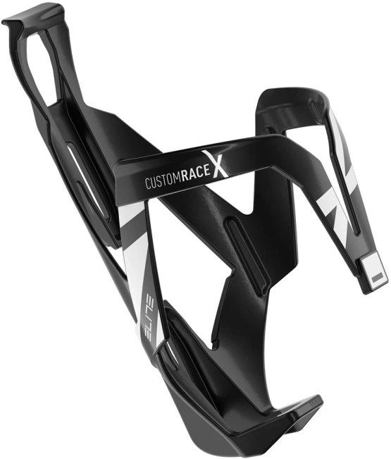Koszyk bidonu rowerowego Elite Bottle Cage Custom RaceX black glossy white