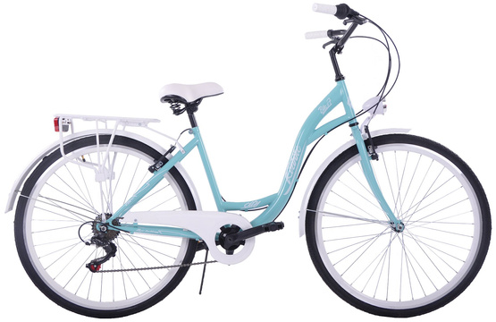 Kozbike City rower 28 7s morsko-biały (K10)