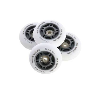 Kółka białe PU 72x24 82A Led-3 (4szt) Nils Extreme