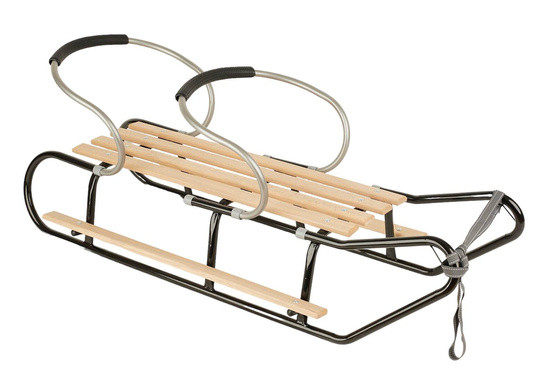 Sanki DUO-MAX z podwójnym oparciem czarne