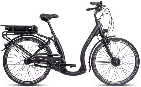 Rower Elektryczny 26" HAWK E-City Comfort 44 cm Black Niski przekrok