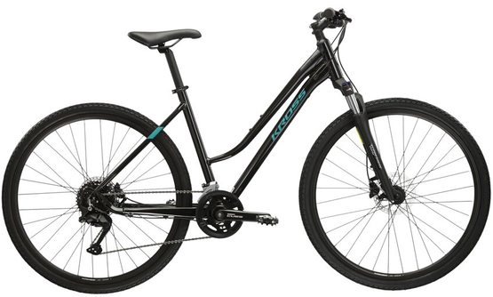 Kross Evado 5.0 D 28 L(19") rower czarny/turkusowy połysk (A10)
