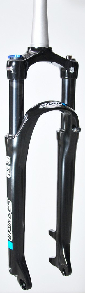 Amortyzator 29" SR Suntour X1 XCR skok 100, ahead tapered 25cm, spr, blok, na goleni, os 9mm, dysk, czarny