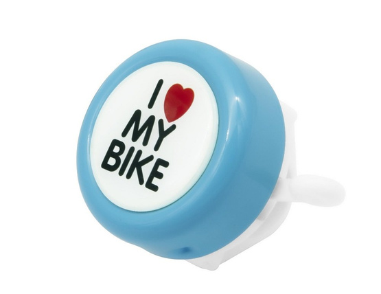 Dzwonek I Love My Bike 49mm niebieski