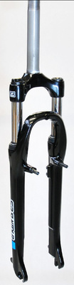 Amortyzator 28" SR Suntour M3010 skok 63mm 1-1/8 21cm, gwint, piwoty, sprężyna, czarny